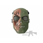 FULL FACE SKULL AIRSOFT MASK green mask 111