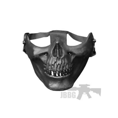 HALF SKULL MASK at jbbg black