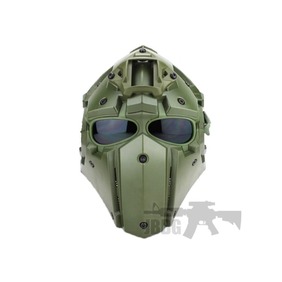 green tactical helmet mask 1111