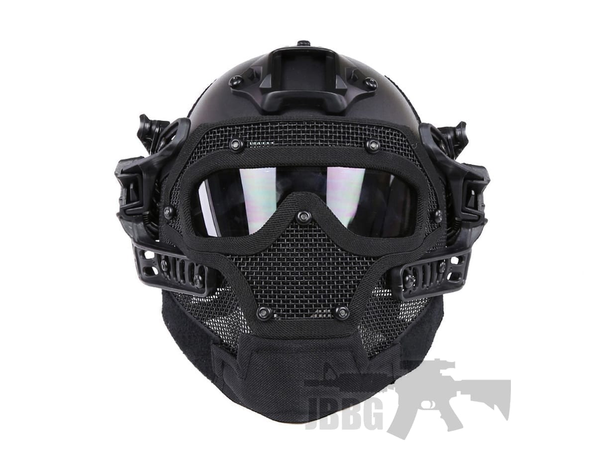 Tactical Helmet Mask Goggle Sets Outdoor Airsoft Paintball Helmet With