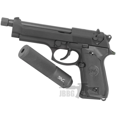 SR92 X2 Gas Airsoft Pistol with Silencer