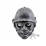 zombie airsoft mask silver black 1