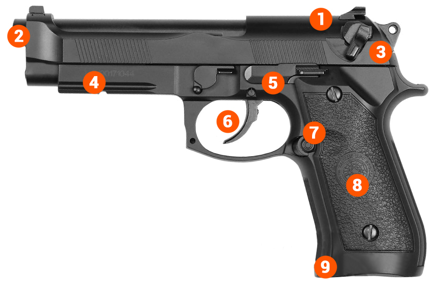 hg190 air pistol info gas b abs1 black