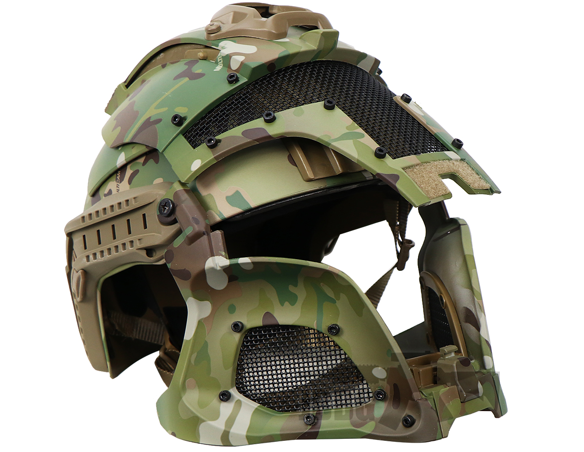 Medieval Iron Warrior Full Head Coverage Airsoft Helmet and Mask