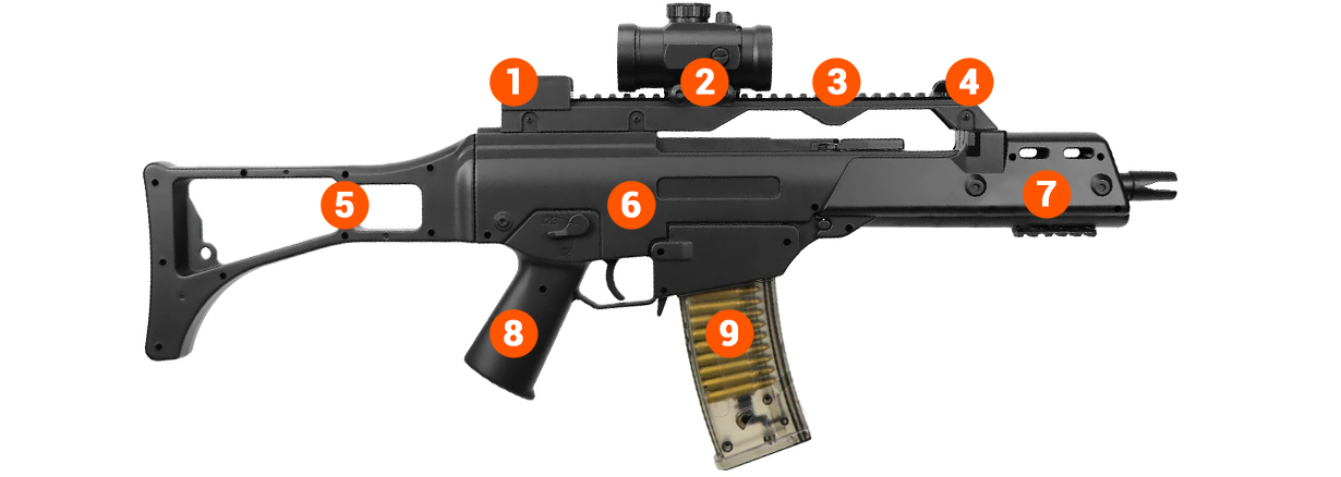 m41 spring g36 airsoft bb gun info