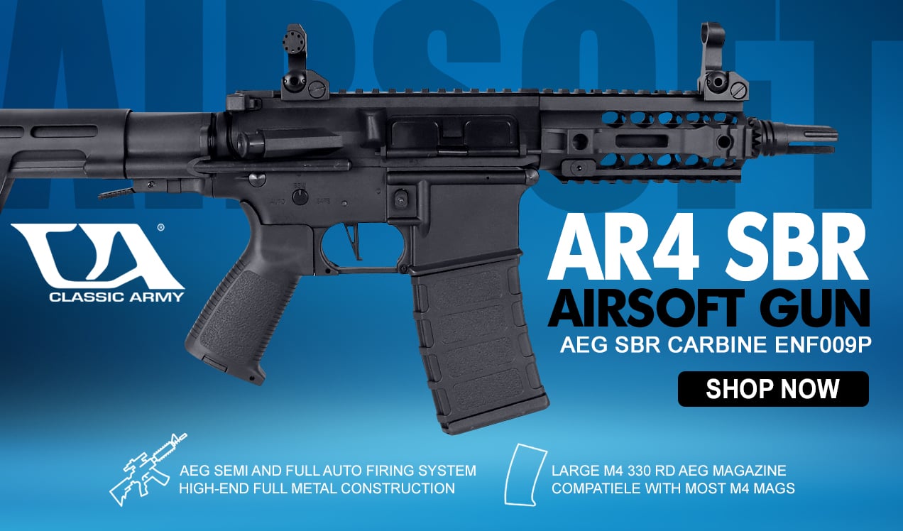 AR4 SBR AEG Carbine Classic Army ENF009P Airsoft Gun B1