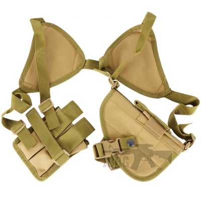 tan chest pistol holster 1 Q005