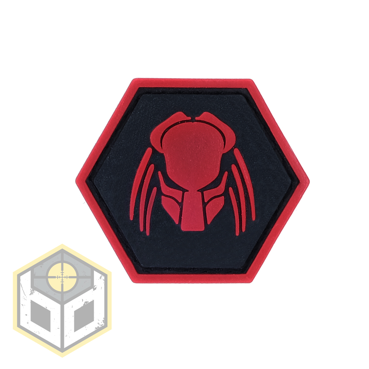 Predator Red Head Ballistic Hex Patch BH00009 - Just BB Guns Ireland