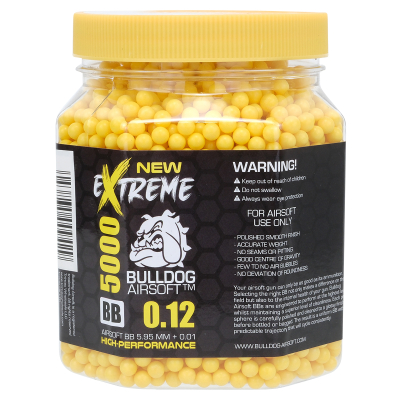 Extreme Bulldog 0.12g Yellow 5000 Airsoft BB Pellets