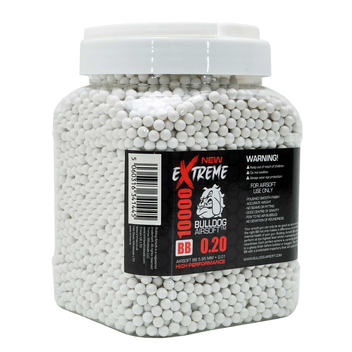 Extreme Bulldog 0 20g White 10000 Airsoft BB Pellets 2