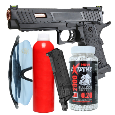 Baba Yaga Combat Master Hi-Capa Gas Blowback Airsoft Pistol 1X Bundle Offer Set