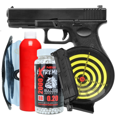 HG185 G17 Gas Airsoft Pistol Bundle Offer Set