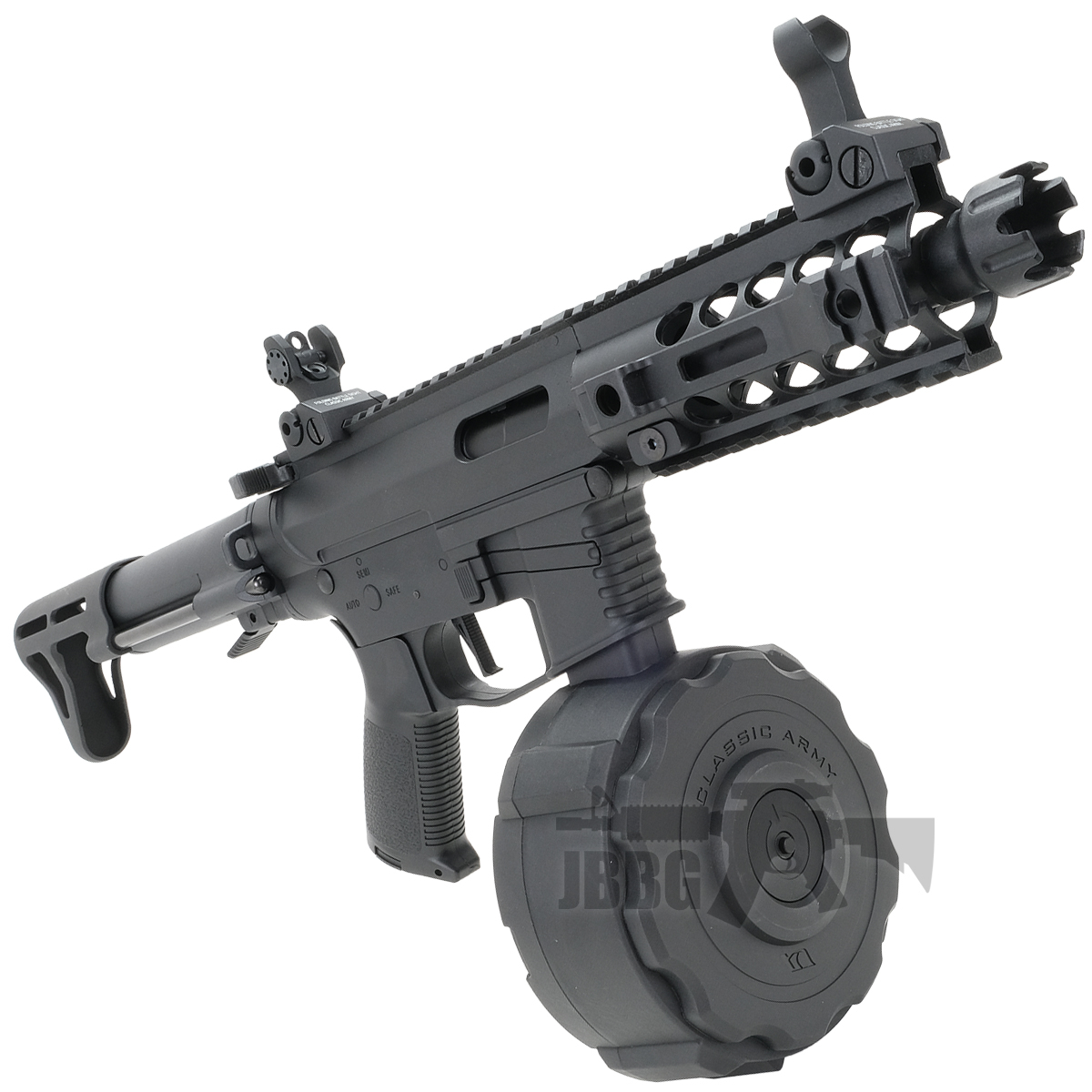 Classic Army PX9 Airsoft Gun AEG with Drum Mag 12 jpg