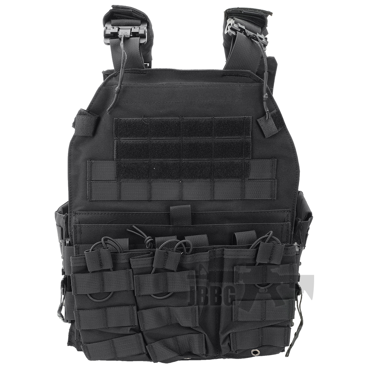 Military Tactical Vest Molle Adjustable Army Assault Combat Plate Carrier – Black – 600D Polyester – Unisex