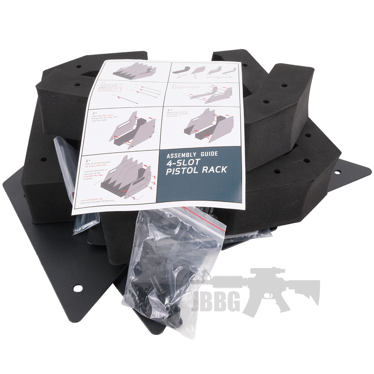 Airgun Rack Airsoft Pistol Rack 4 Slots SQ-4ABS - Just BB Guns Ireland