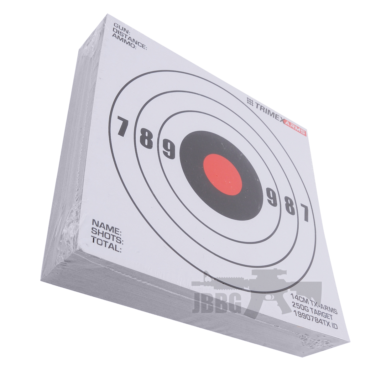 100 Card Targets 14cm Square White Trimex Arms 1990784TX