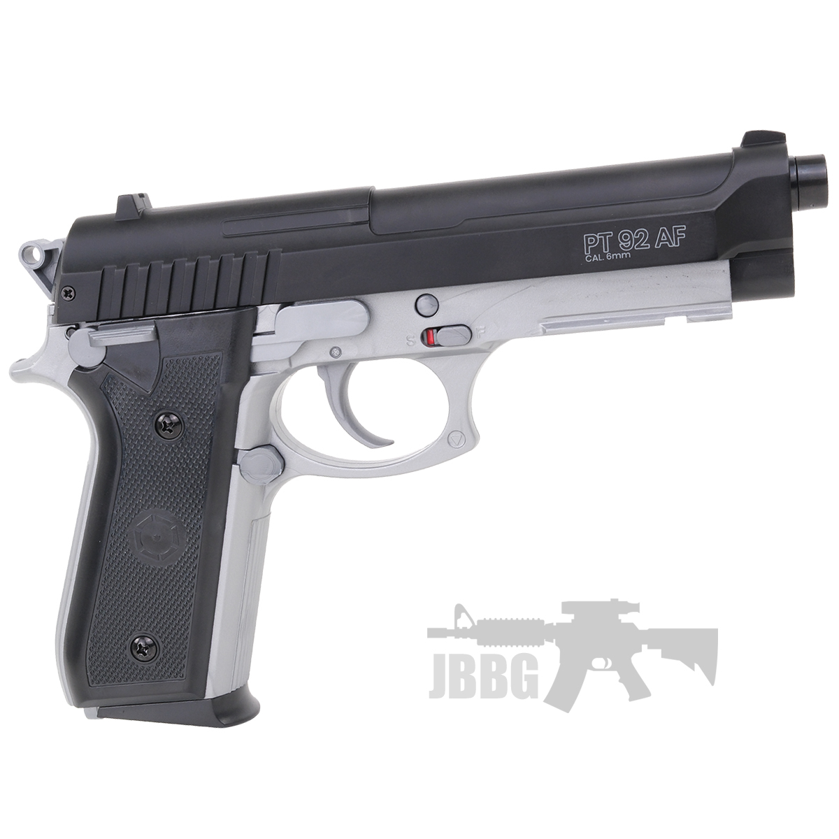 Cybergun PT92 HPA Spring Airsoft Pistol Dual Tone Black Silver 2