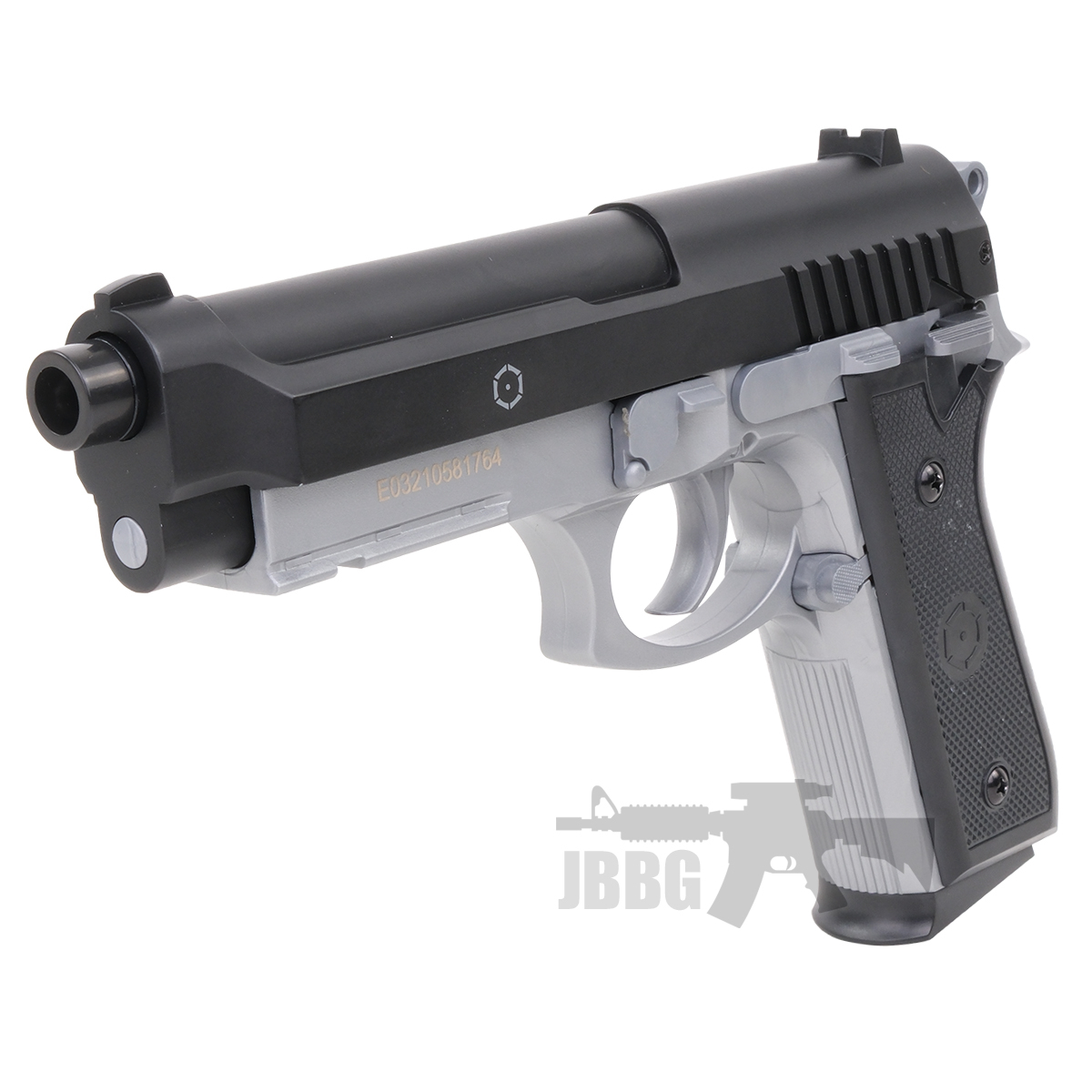 Cybergun PT92 HPA Spring Airsoft Pistol Dual Tone Black Silver 6