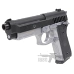 Cybergun PT92 HPA Spring Airsoft Pistol Dual Tone Black Silver 6