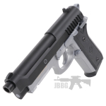 Cybergun PT92 HPA Spring Airsoft Pistol Dual Tone Black Silver 7