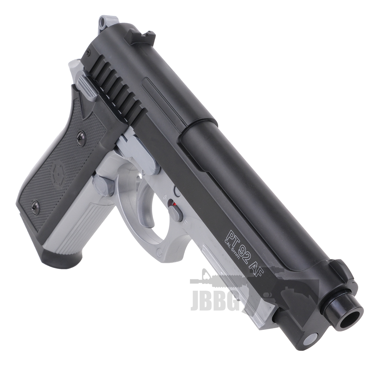 Cybergun PT92 HPA Spring Airsoft Pistol Dual Tone Black Silver 8