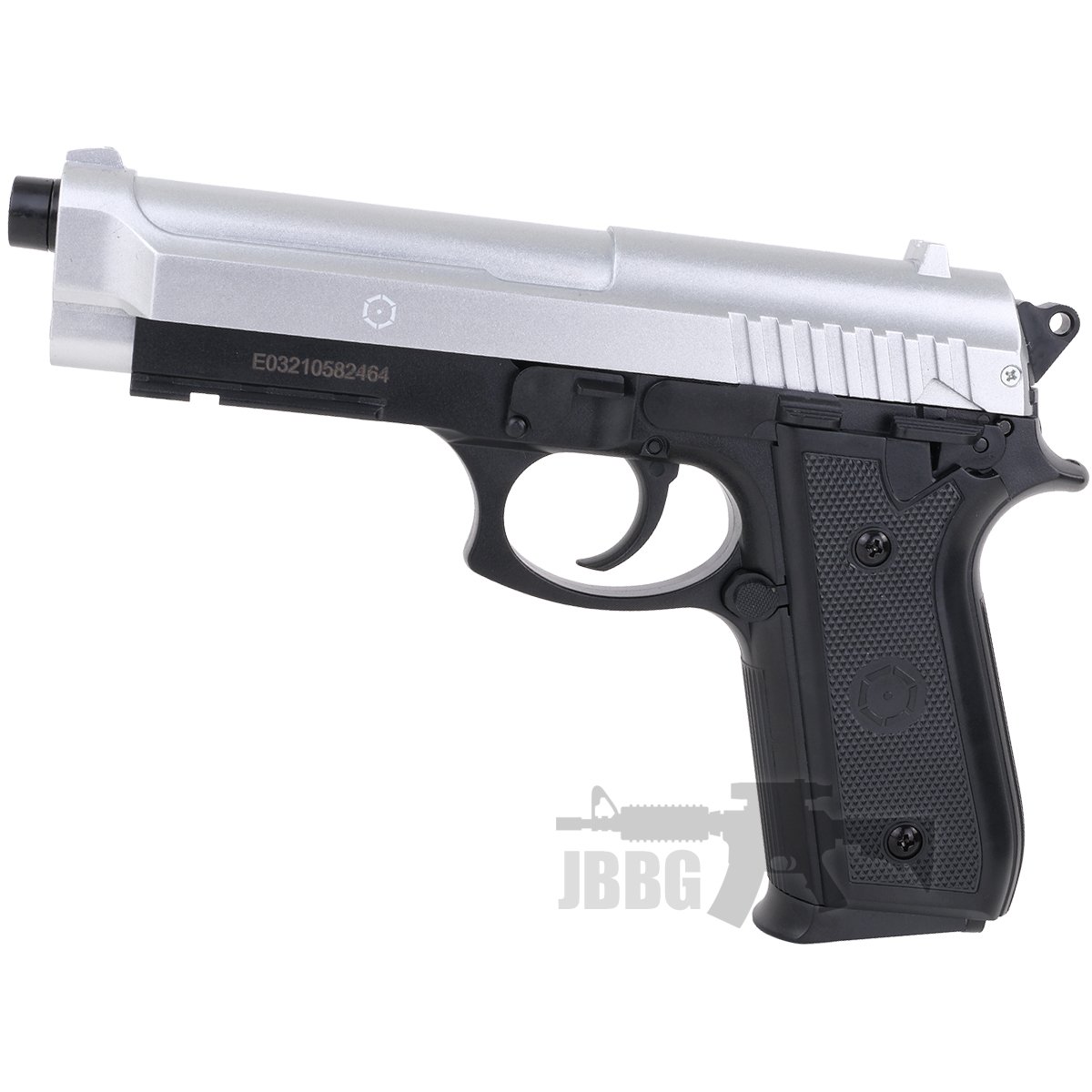 Cybergun PT92 HPA Spring Airsoft Pistol Dual Tone Silver Black