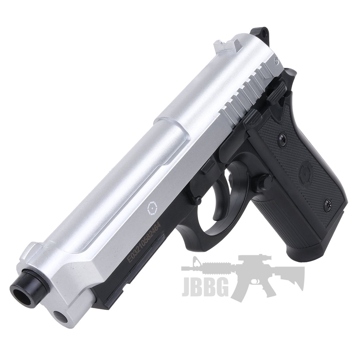 Cybergun PT92 HPA Spring Airsoft Pistol Dual Tone Silver Black 6