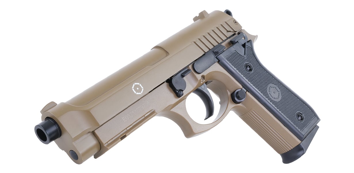 Cybergun PT92 Spring Airsoft Pistol Tan Web