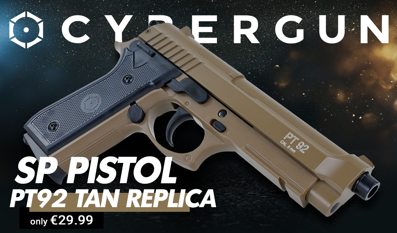 Cybergun PT92 Tan Airsoft Pistol B1