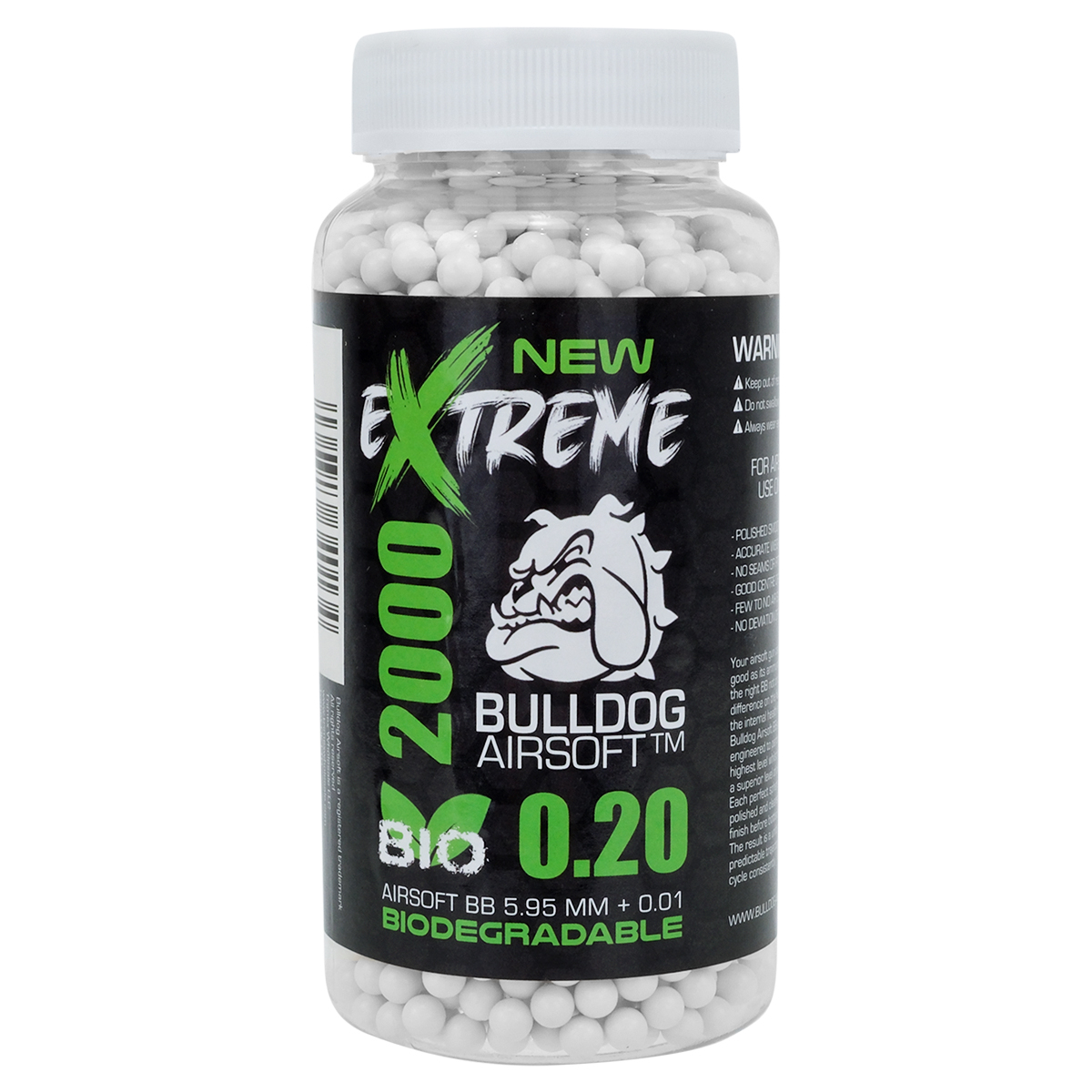 Extreme Bulldog 0.20g Bio 2000 Airsoft BB Pellets