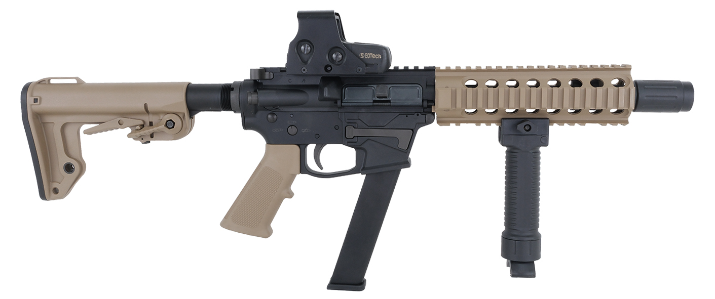 Bulldog TWS 9mm Carbine Gas Blowback Lite Airsoft Gun Tan w2