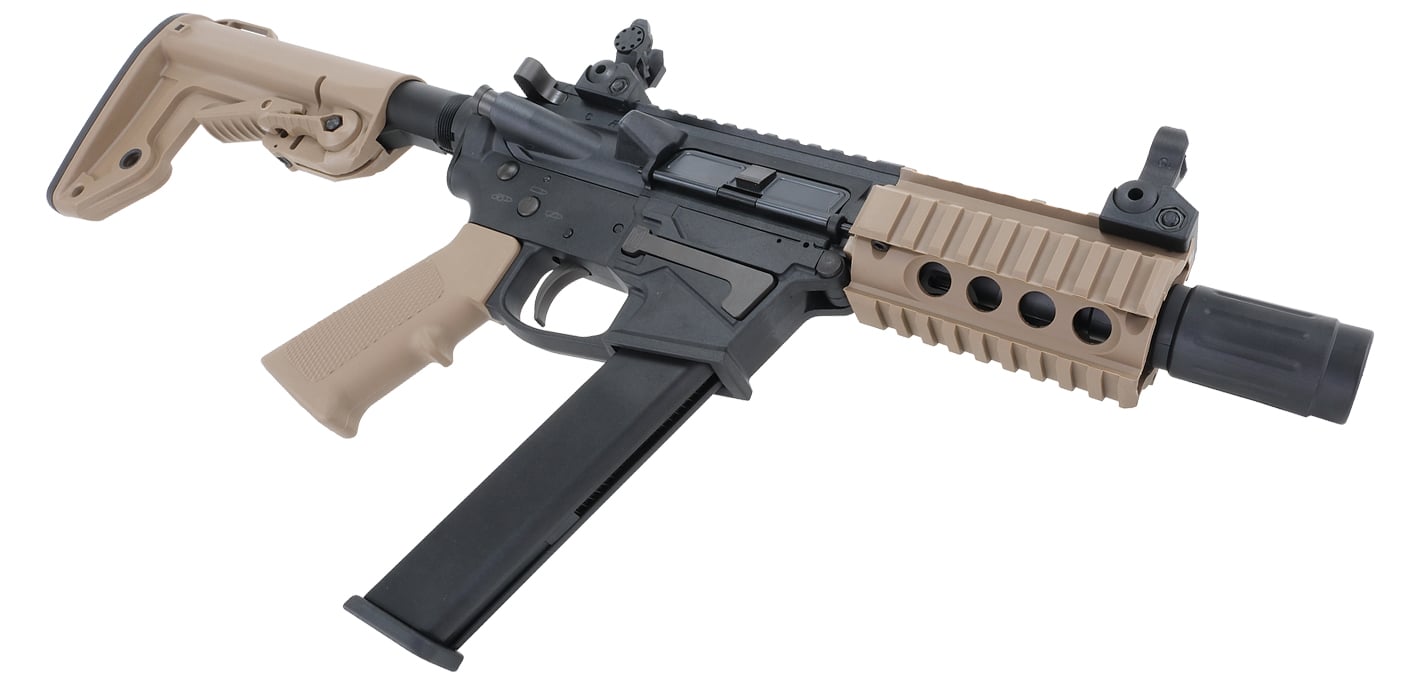 Bulldog TWS 9mm SRB Gas Blowback Lite Airsoft Gun Tan w