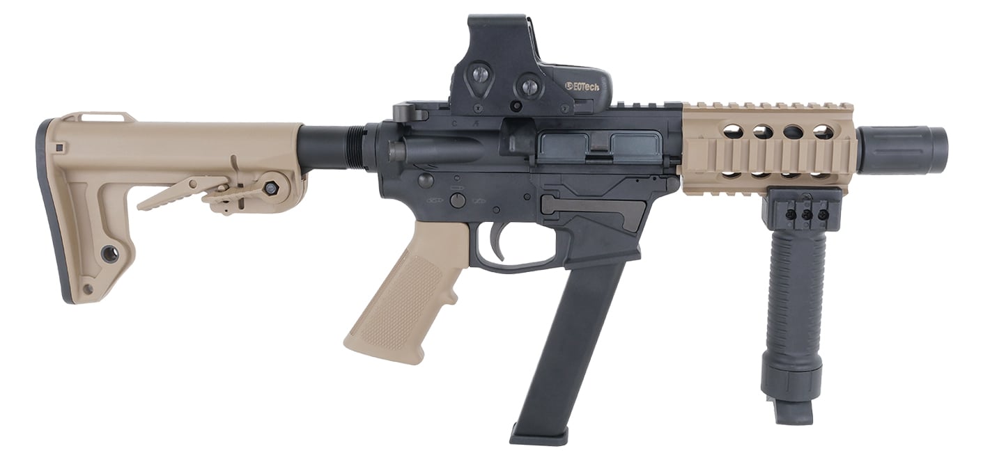 Bulldog TWS 9mm SRB Gas Blowback Lite Airsoft Gun Tan w2