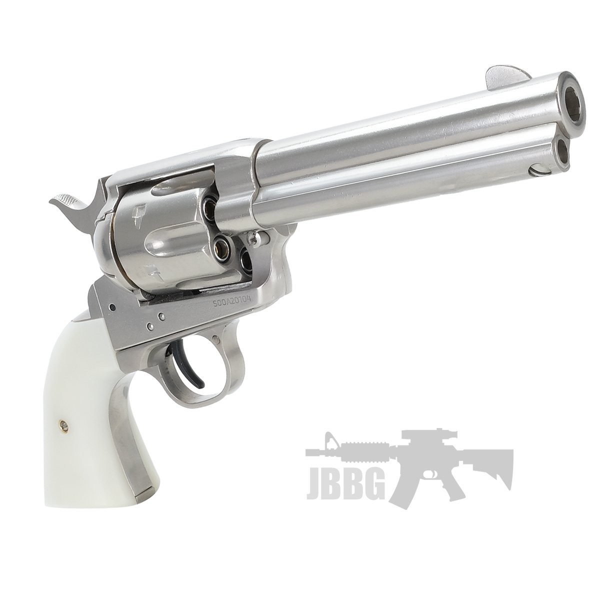 King Arms SAA 45 Peacemaker Airsoft Gas Revolver S – Silver 3