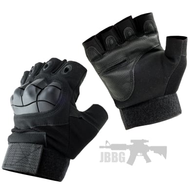 Trimex Protective Fingerless Gloves Black