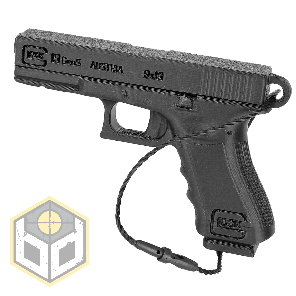 Christmas Tree Glock Pistol Decoration Black 02 jpg