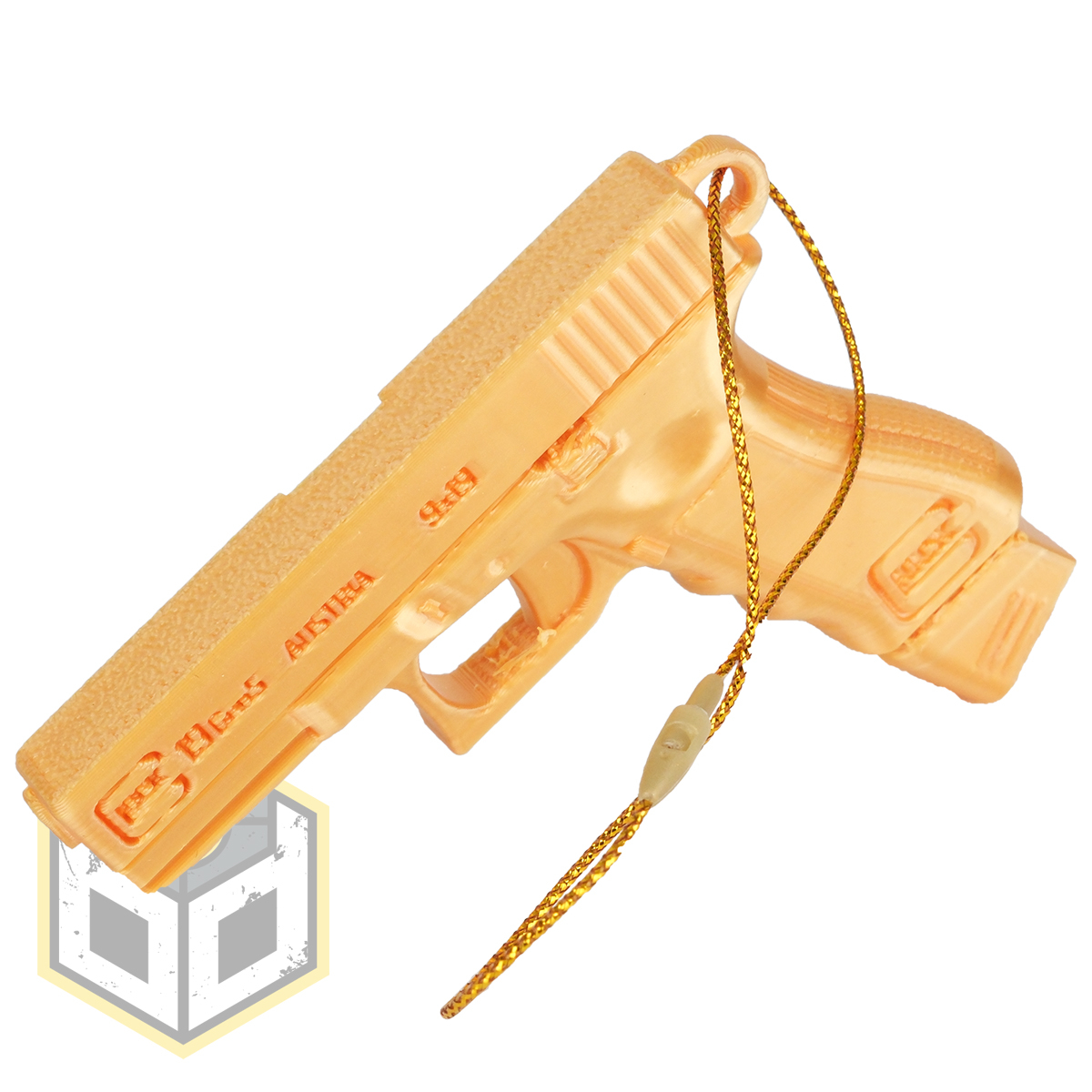 Christmas Tree Glock Pistol Decoration Gold EX 4 jpg