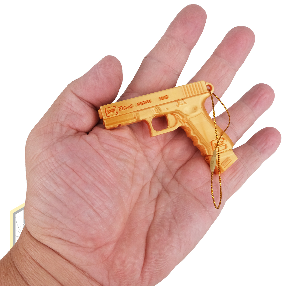 Christmas Tree Glock Pistol Decoration Gold EX H1 jpg