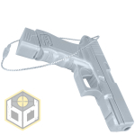 Christmas Tree Glock Pistol Decoration Silver EX dH1 jpg