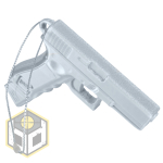 Christmas Tree Glock Pistol Decoration Silver EX dH2 jpg