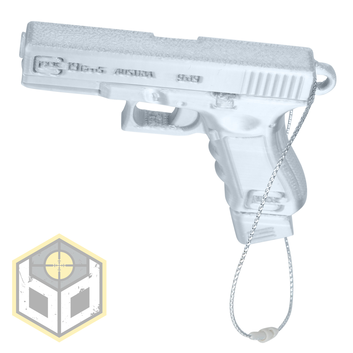 Christmas Tree Glock Pistol Decoration Silver EX dH3 jpg