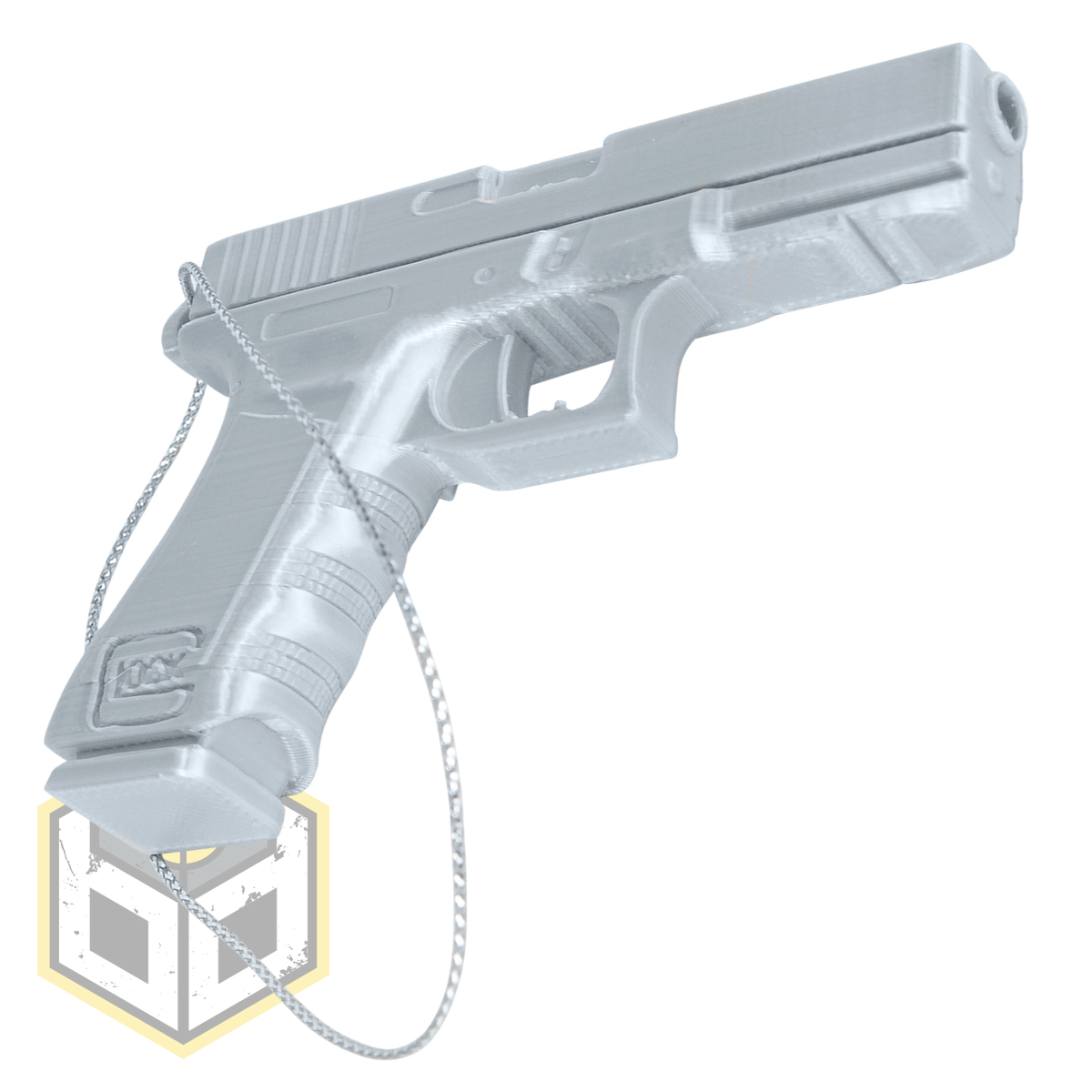 Christmas Tree Glock Pistol Decoration Silver EX dH4 1 jpg