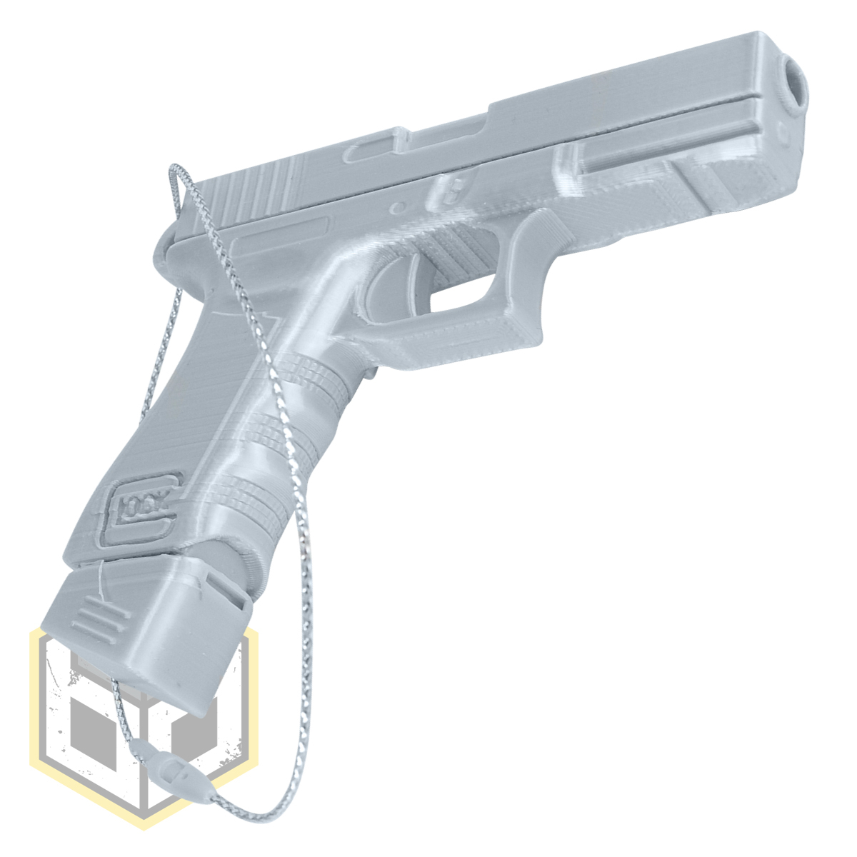 Christmas Tree Glock Pistol Decoration Silver EX dH4 jpg