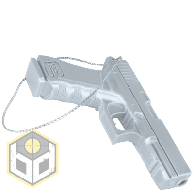 Christmas Tree Glock Pistol Decoration Silver dH1 jpg