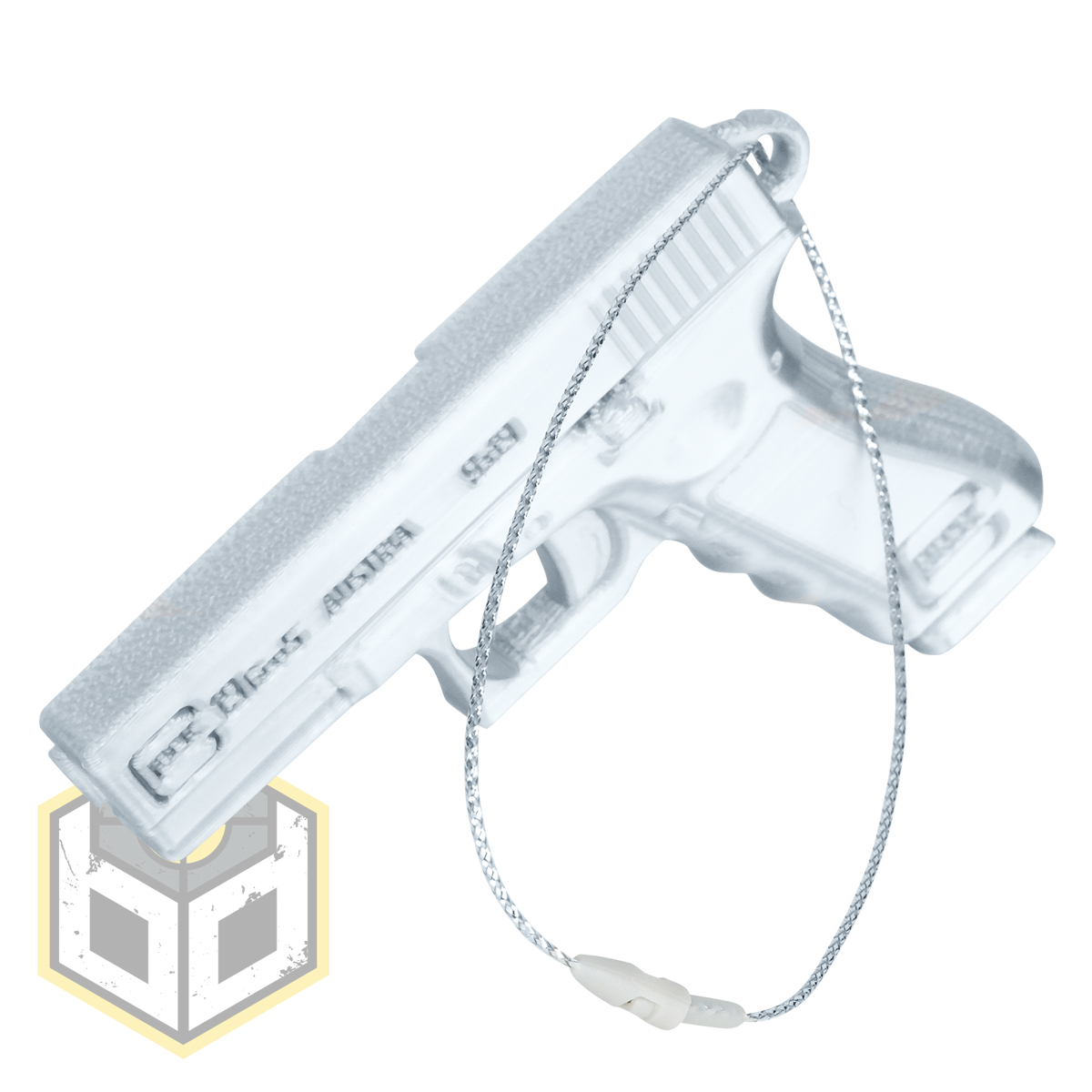 Christmas Tree Glock Pistol Decoration Silver dH2 jpg