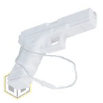 Christmas Tree Glock Pistol Decoration White pH2 jpg