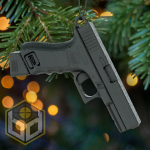 Chrisytmas Tree Decoration Silver Pistol Black Ex Mag 1 jpg