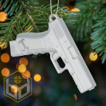 Chrisytmas Tree Decoration Silver Pistol Gold Ex Mag 1 jpg