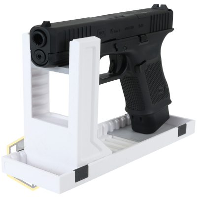 UM Pistol Stand Set White 1 jpg