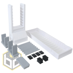 UM Pistol Stand Set White 9 jpg